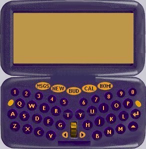 This design is a clamshell with a keypad on the bottom. It also is the most developed prototype.